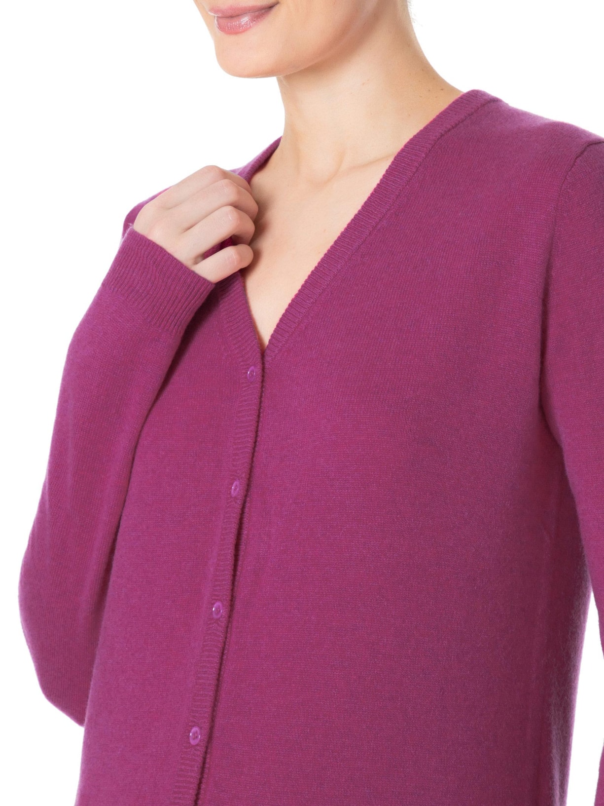 Cardigan Feminino Puro Cashmere Roxo '2Essential