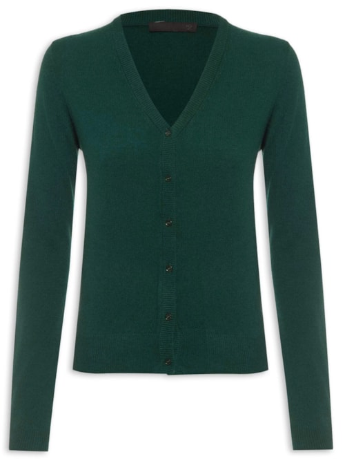Cardigan Feminino Puro Cashmere - Verde