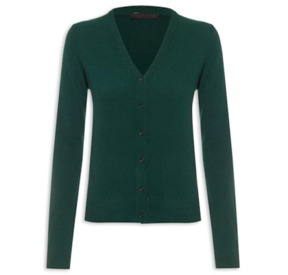 Cardigan Feminino Puro Cashmere - Verde