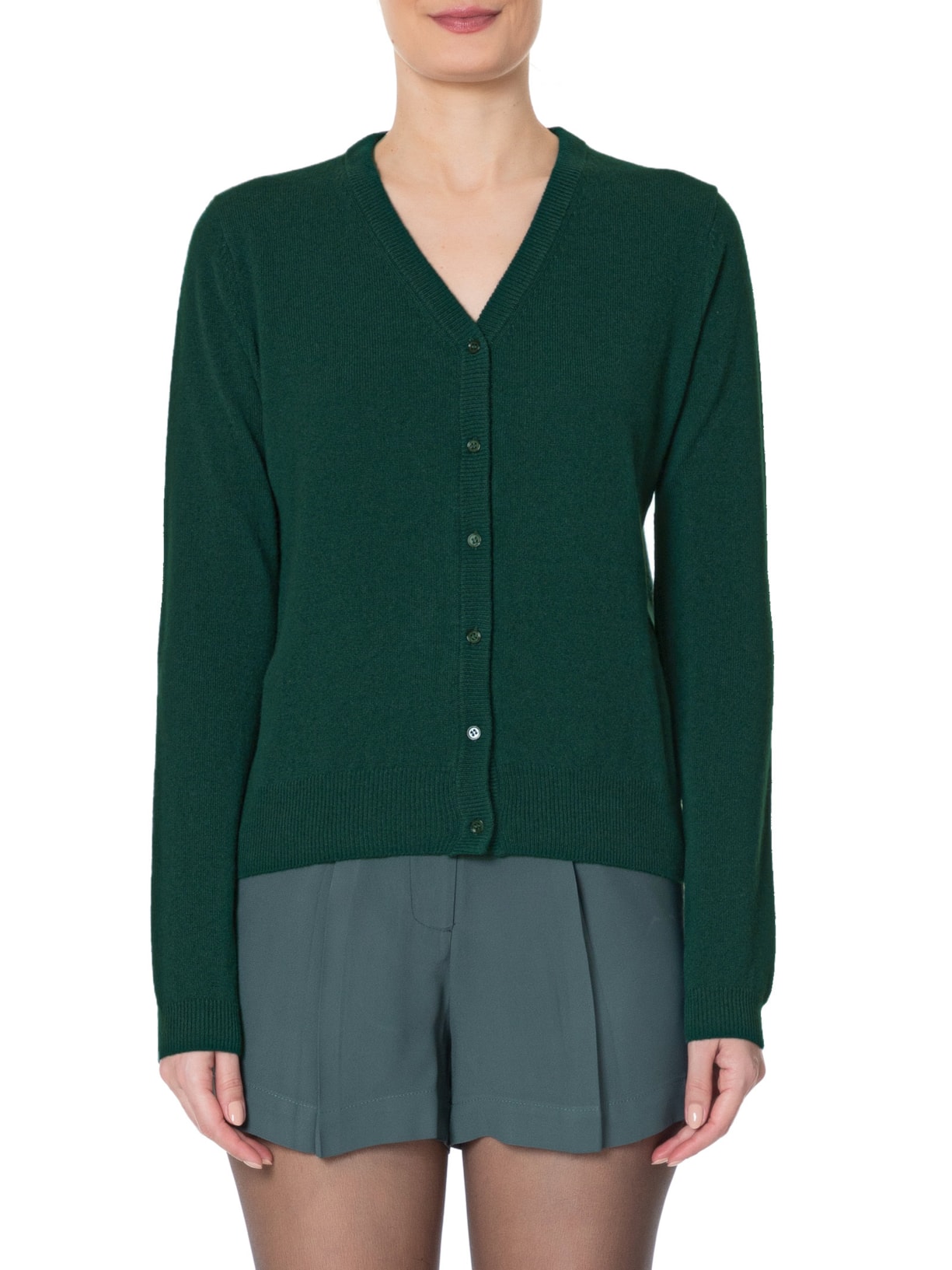 Cardigan Feminino Puro Cashmere Verde '2Essential