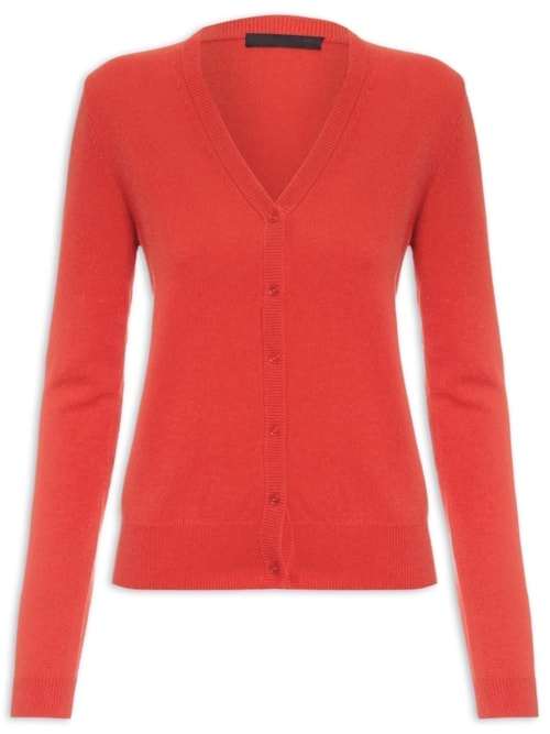 Cardigan Feminino Puro Cashmere - Vermelho