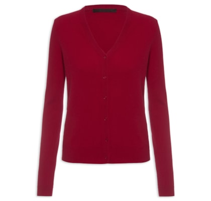 Cardigan Feminino Puro Cashmere - Vermelho