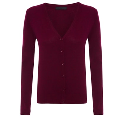 Cardigan Feminino Puro Cashmere - Vermelho