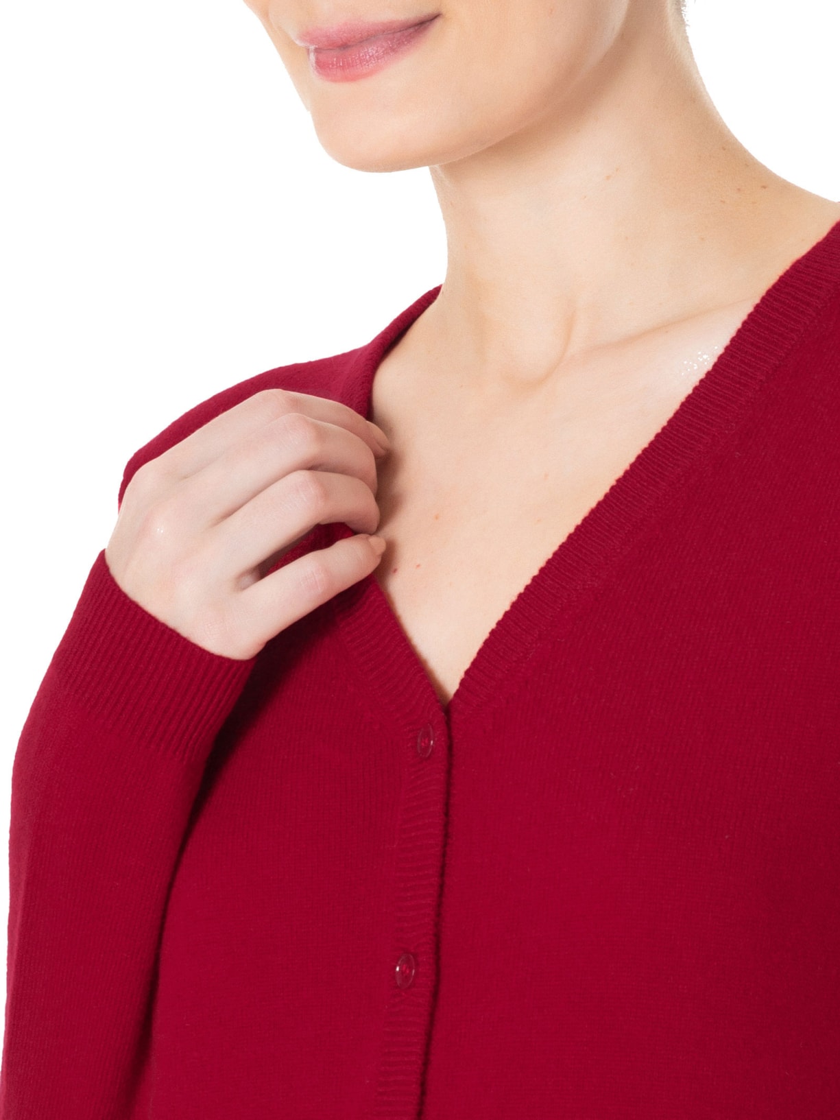Cardigan Feminino Puro Cashmere Vinho '2Essential