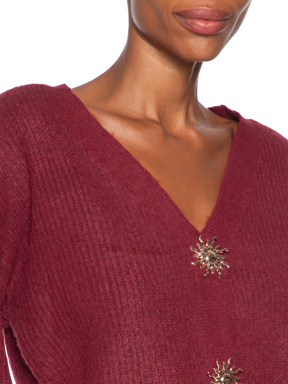 Cardigan Feminino Solar Em Tricot  – Vermelho Market 33