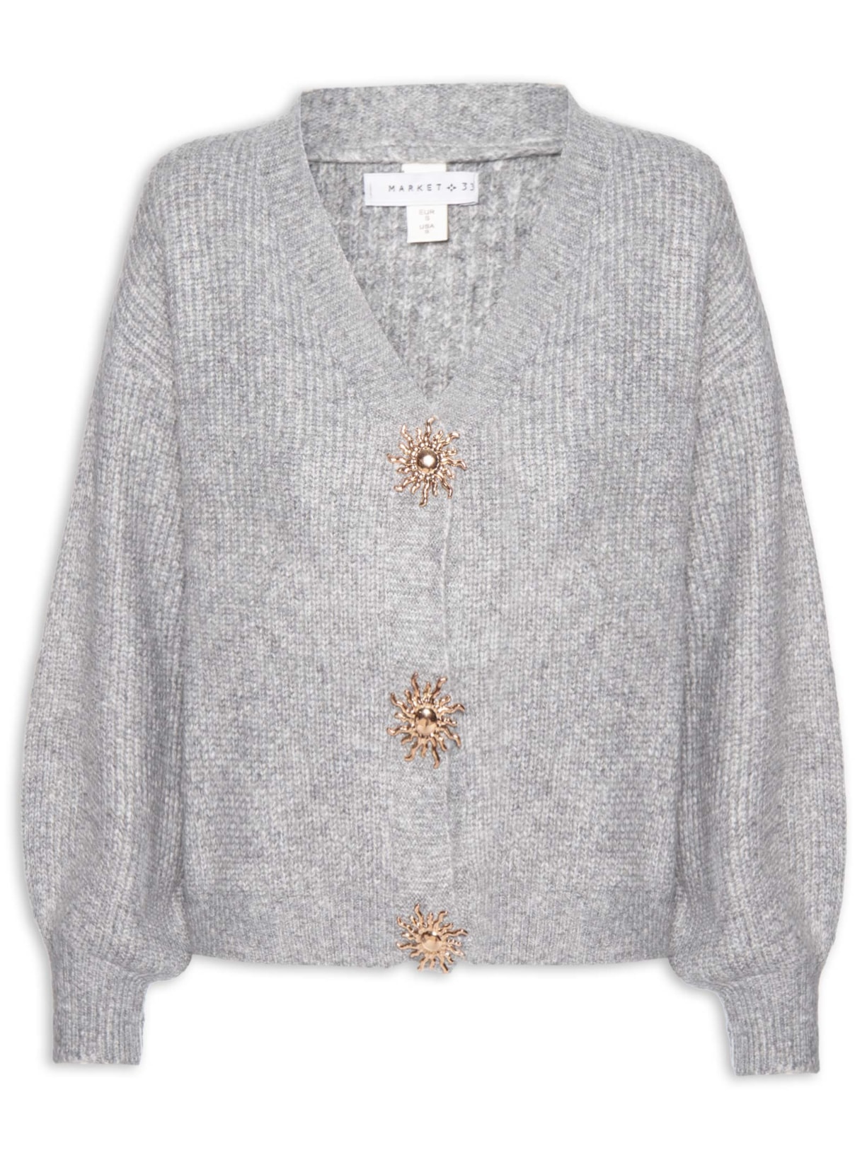 Cardigan Feminino Solar – Cinza