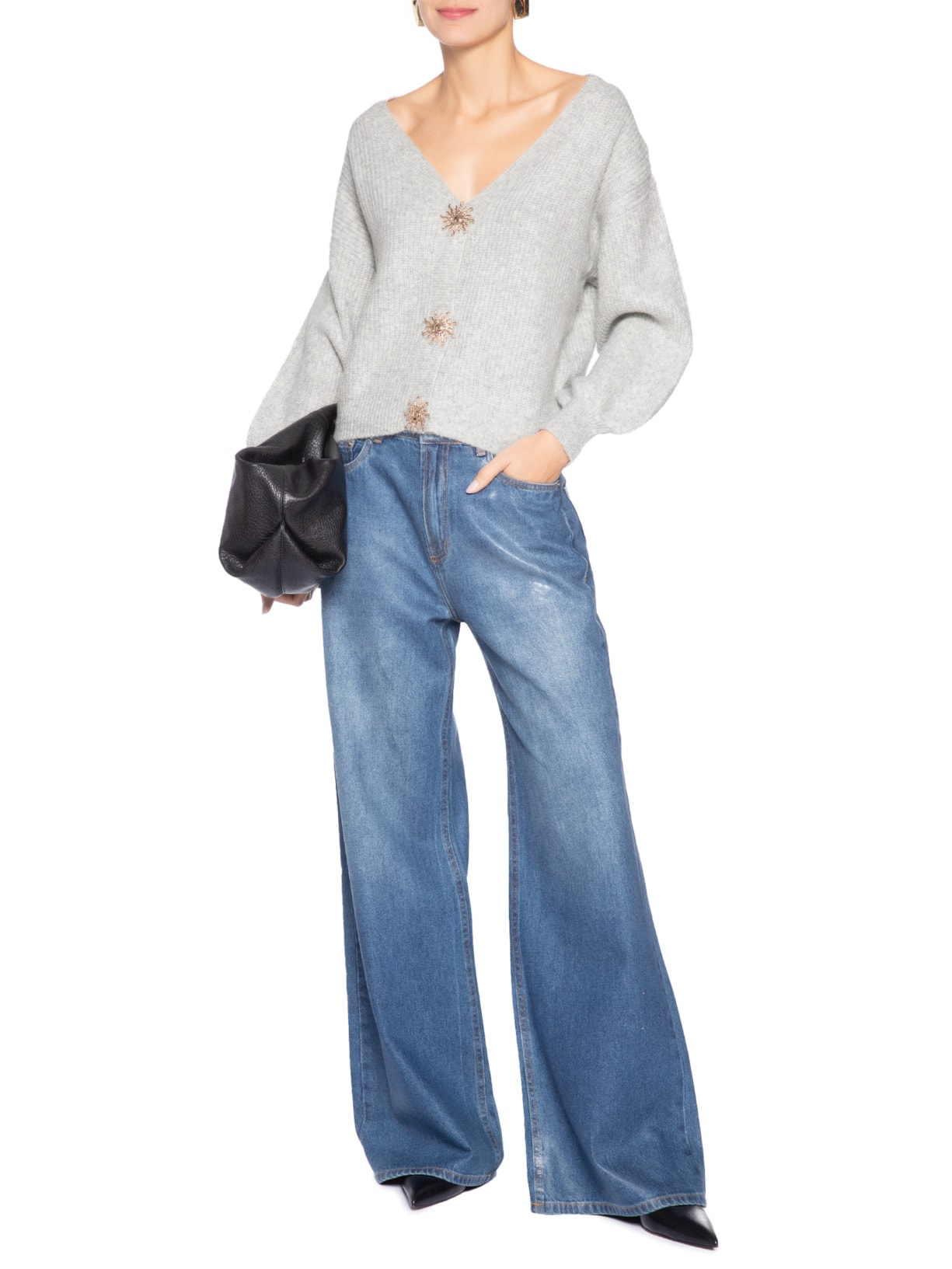 Cardigan Feminino Solar – Cinza Market 33