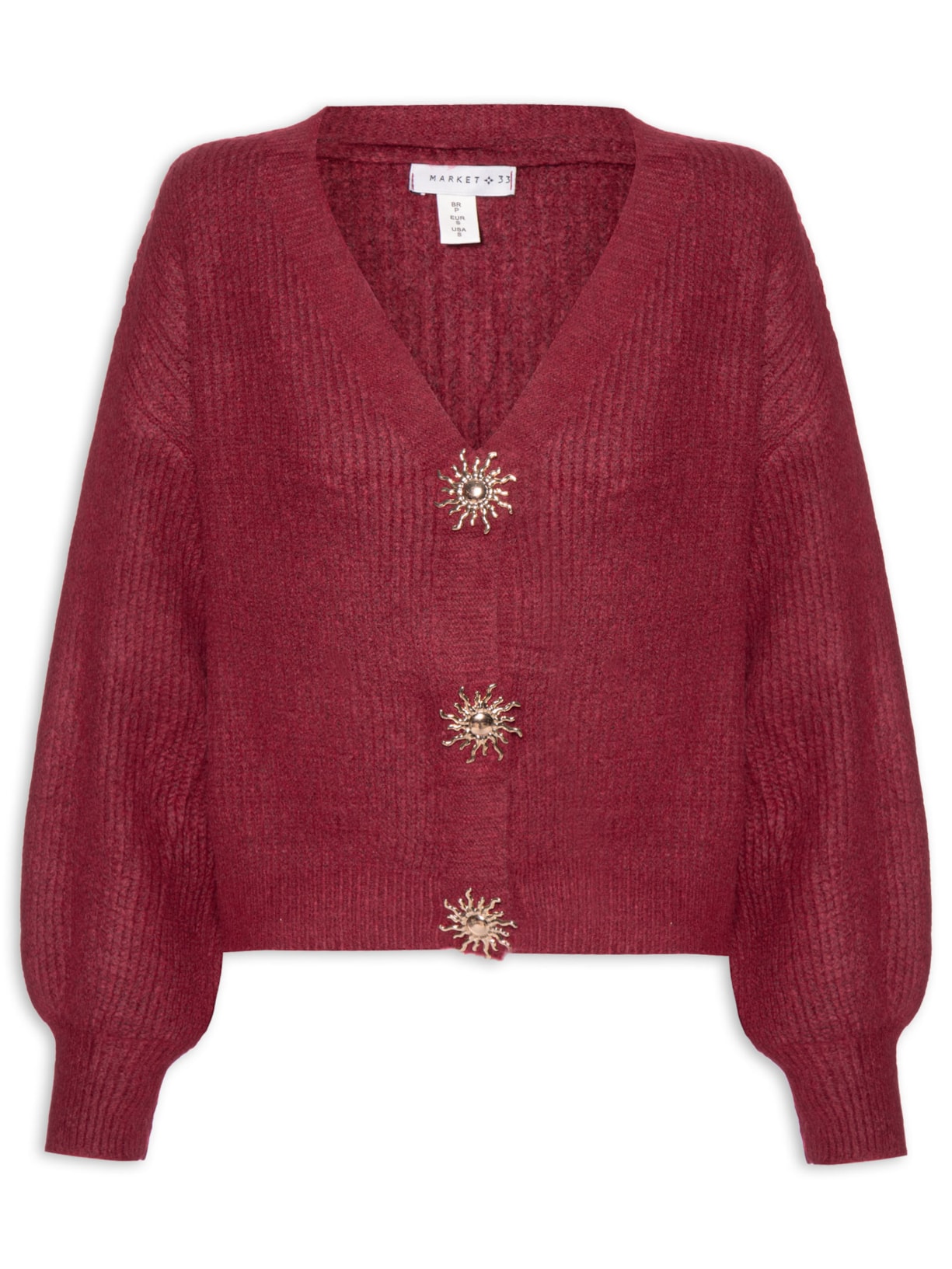 Cardigan Feminino Solar – Vermelho Market 33