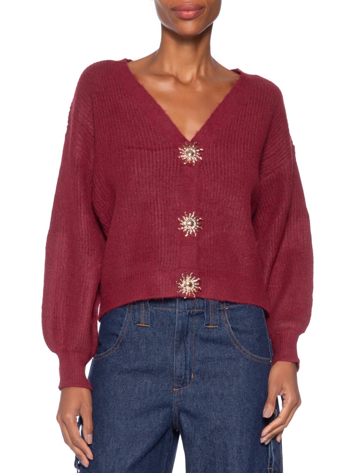 Cardigan Feminino Solar – Vermelho Market 33