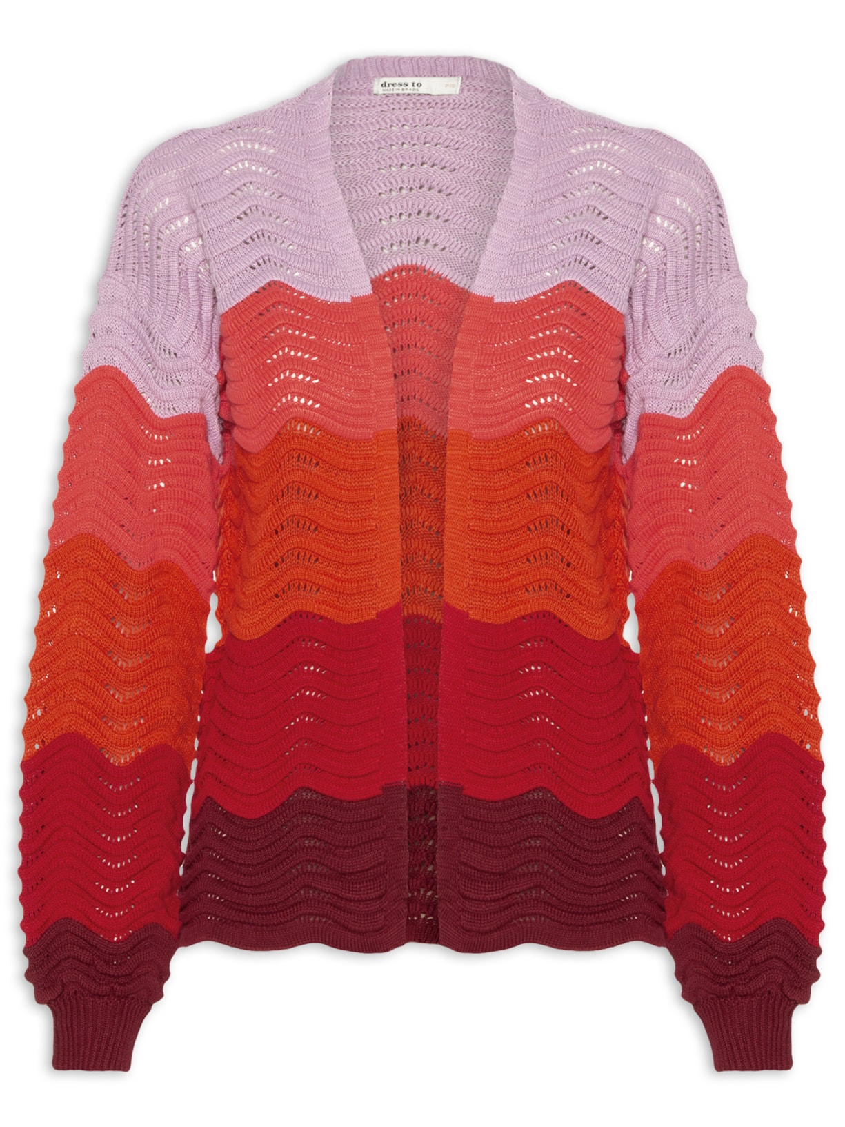 Cardigan Feminino Tricot Arpoador - Rosa