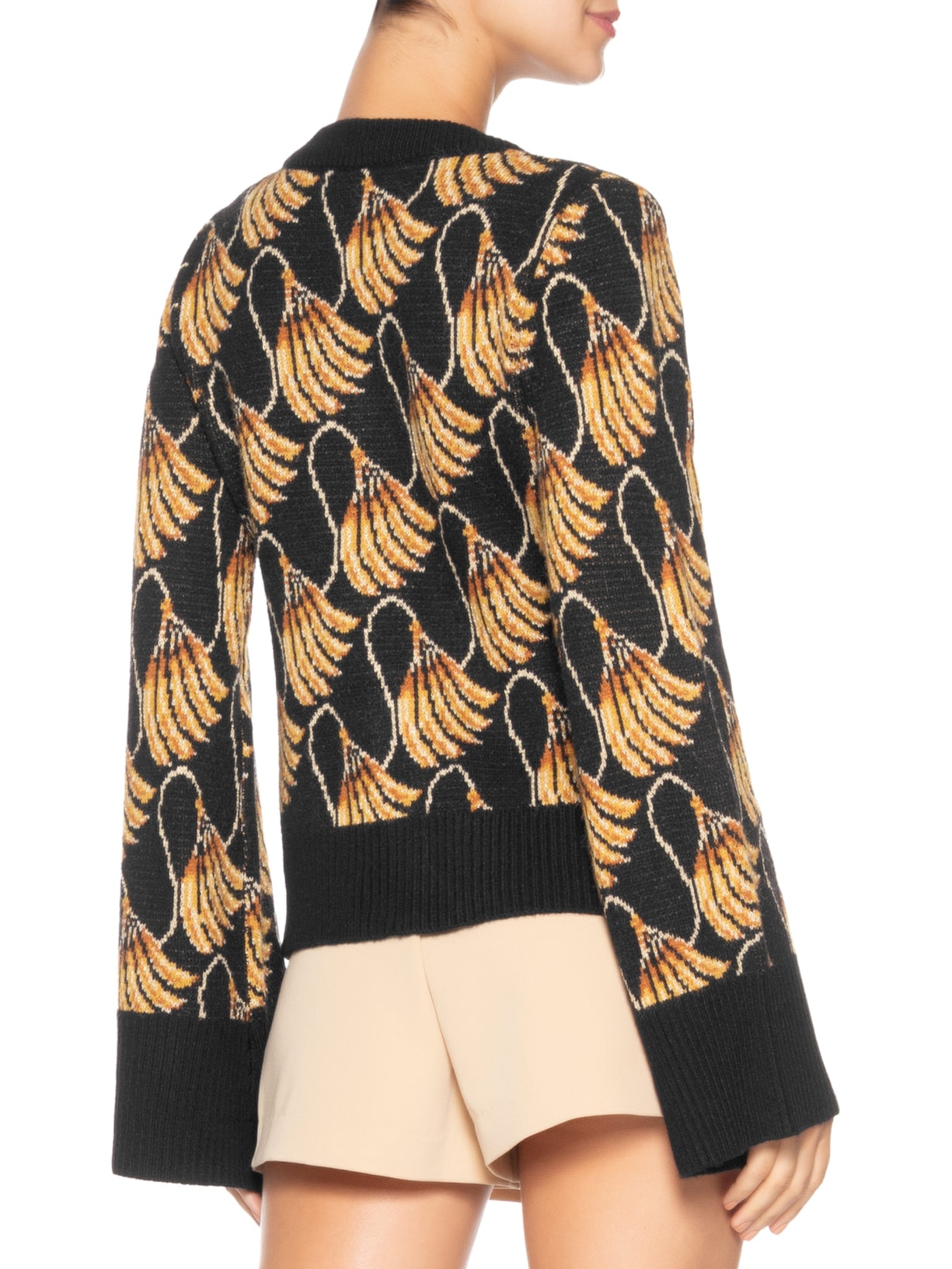 Cardigan Feminino Tricot Banana Tassel Preto Farm