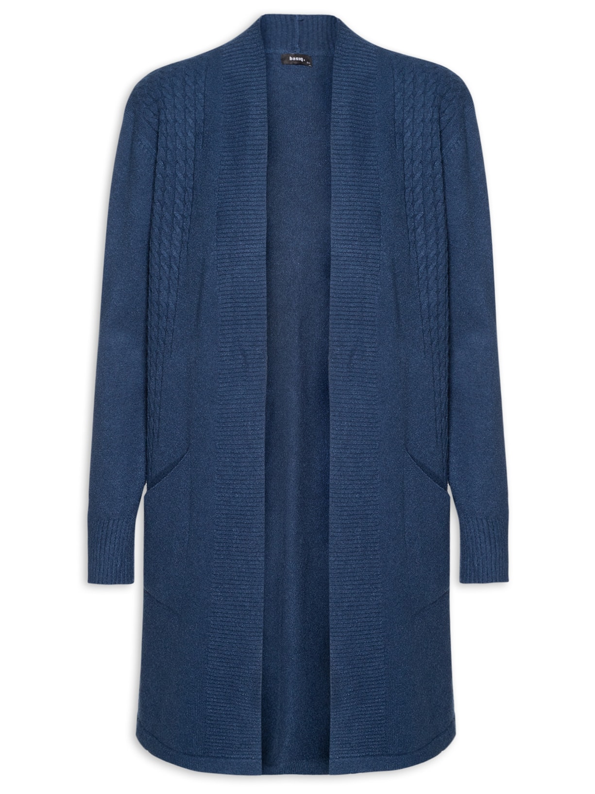 Cardigan Feminino Tricot Básico - Azul