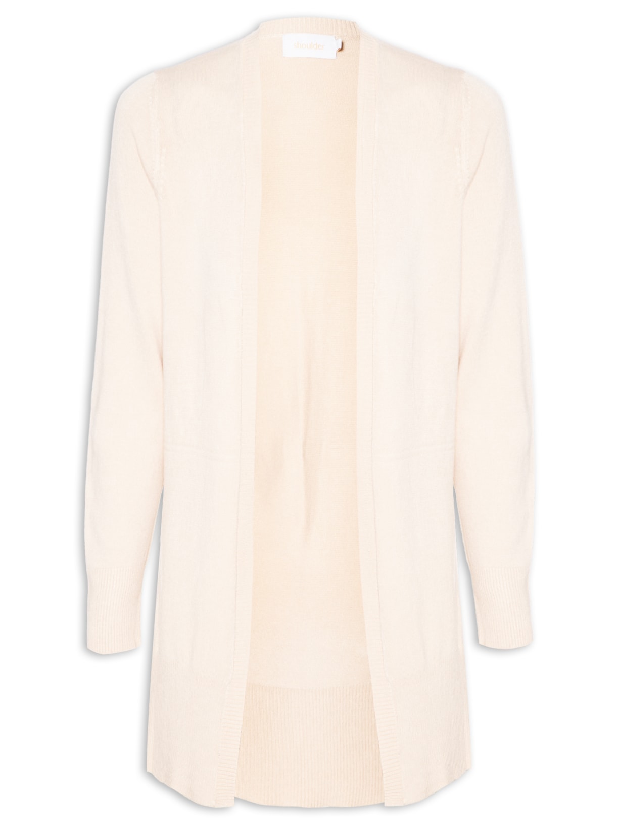 Cardigan Feminino Tricot Básico - Bege