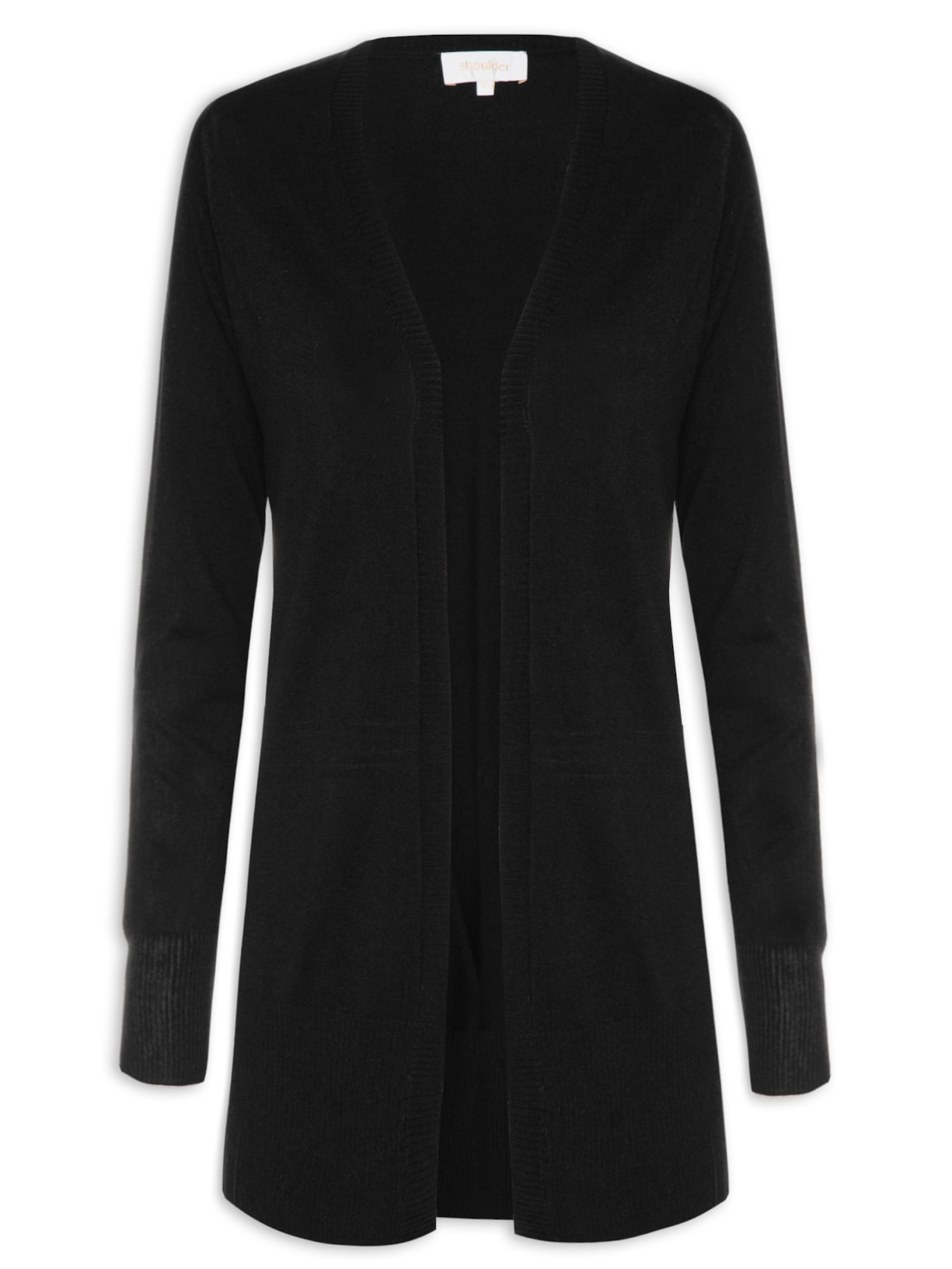 Cardigan Feminino Tricot Básico - Preto