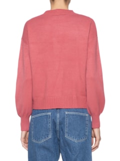 Cardigan Feminino Tricot Com Botões - Vermelho by BASIQ