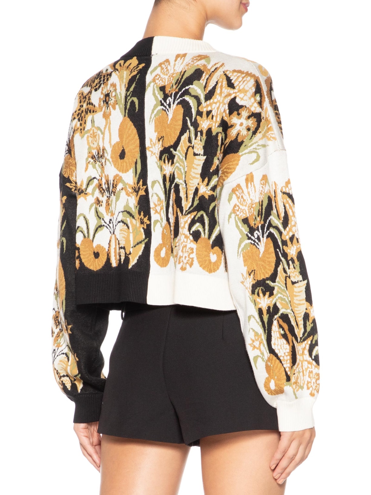 Cardigan Feminino Tricot Concha Surreal Preto Farm