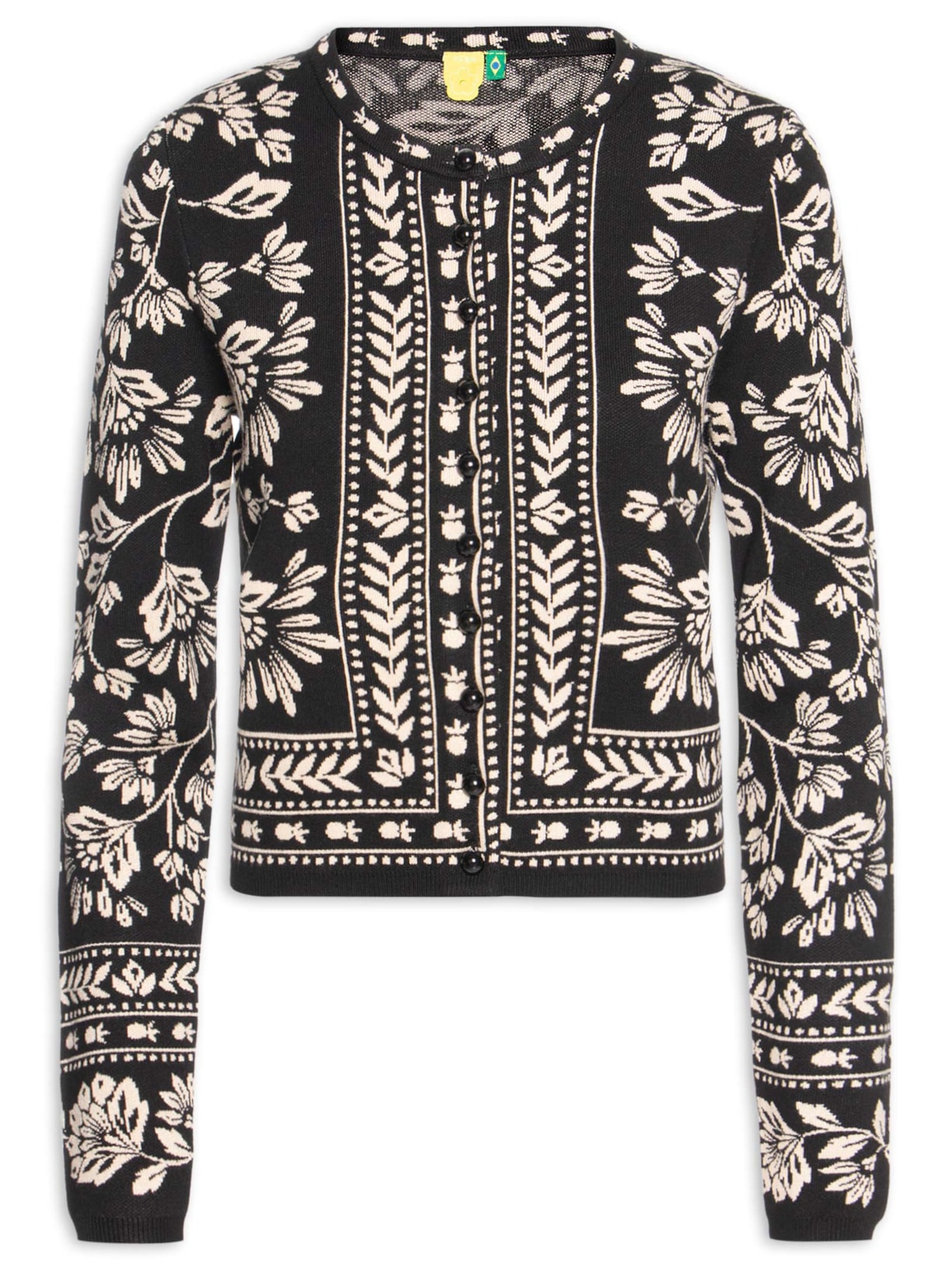 Cardigan Feminino Tricot Daniela - Preto