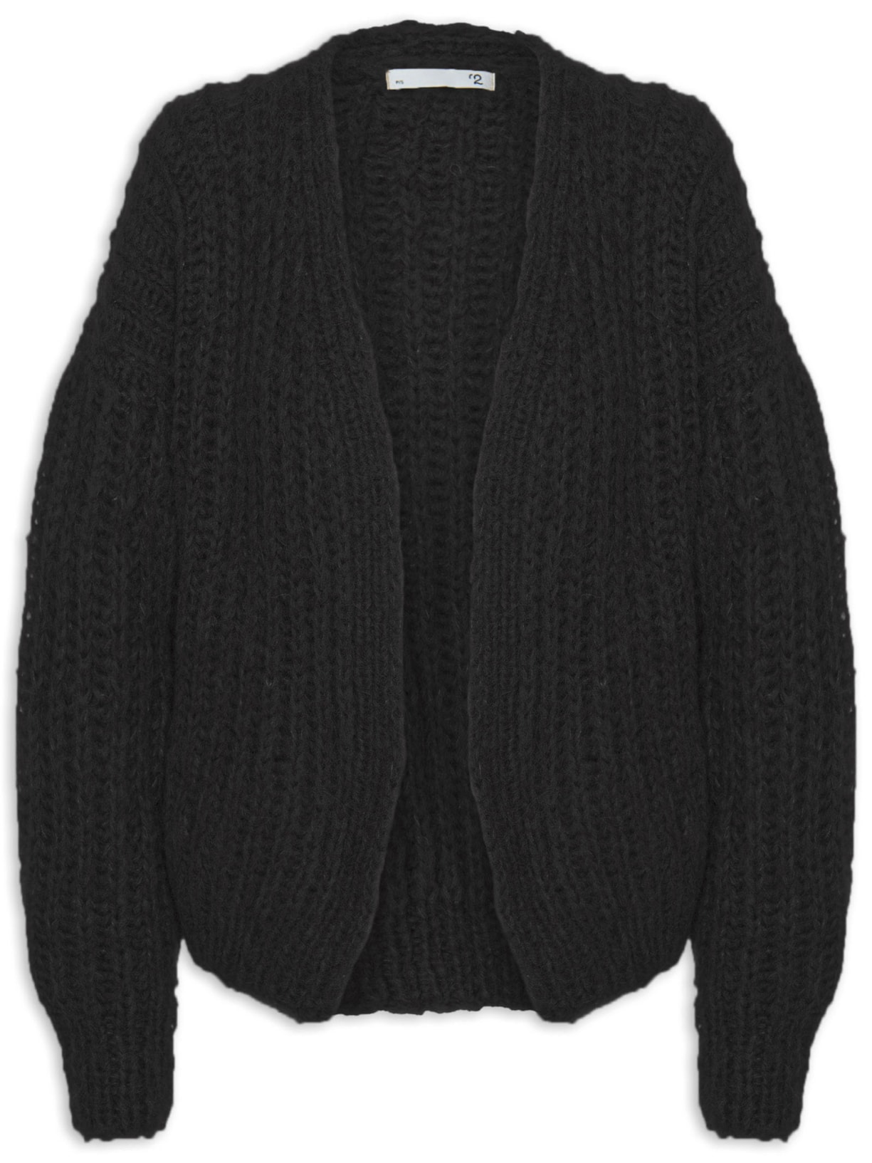 Cardigan Feminino Tricot Ember Alpaca - Preto