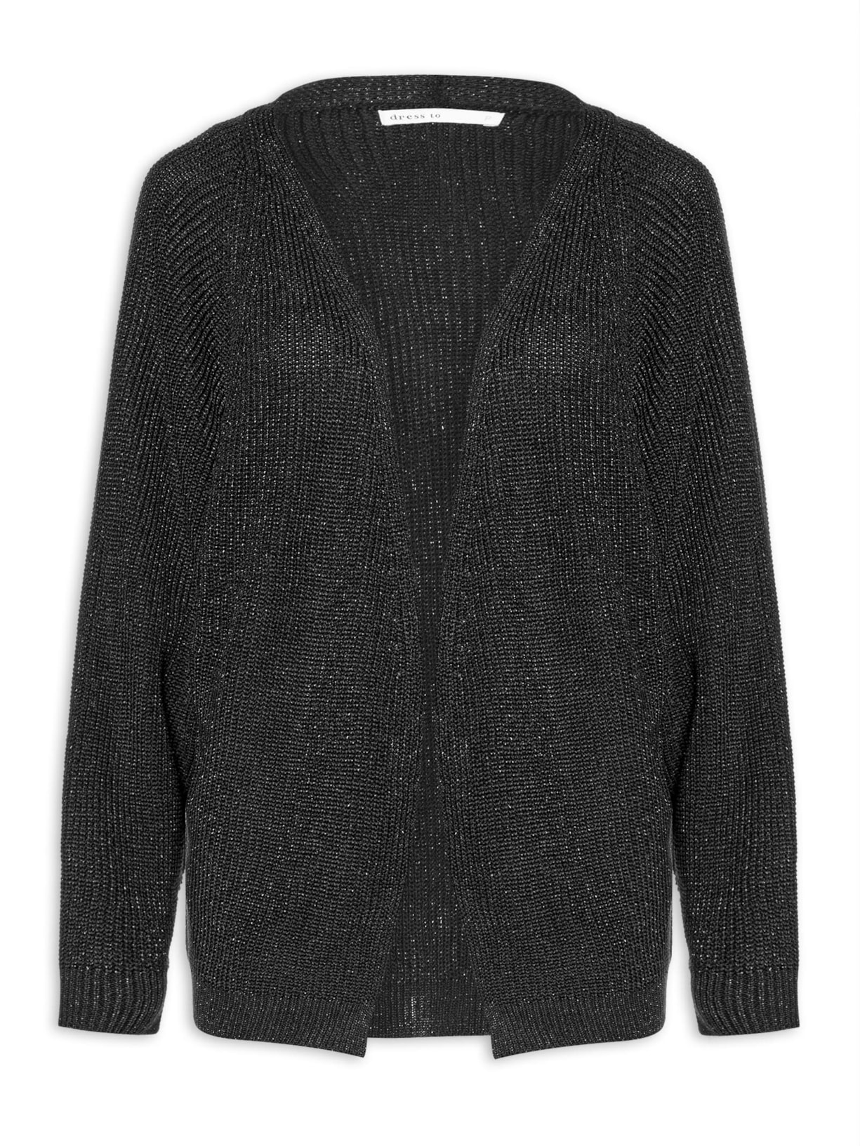 Cardigan Feminino Tricot Lurex - Preto