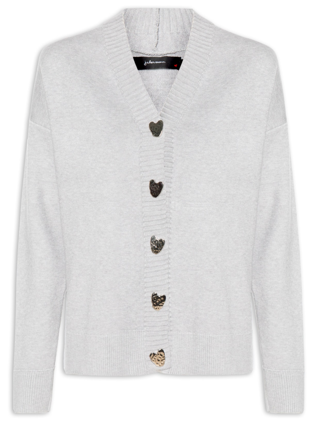 Cardigan Feminino Tricot Mavie - Cinza