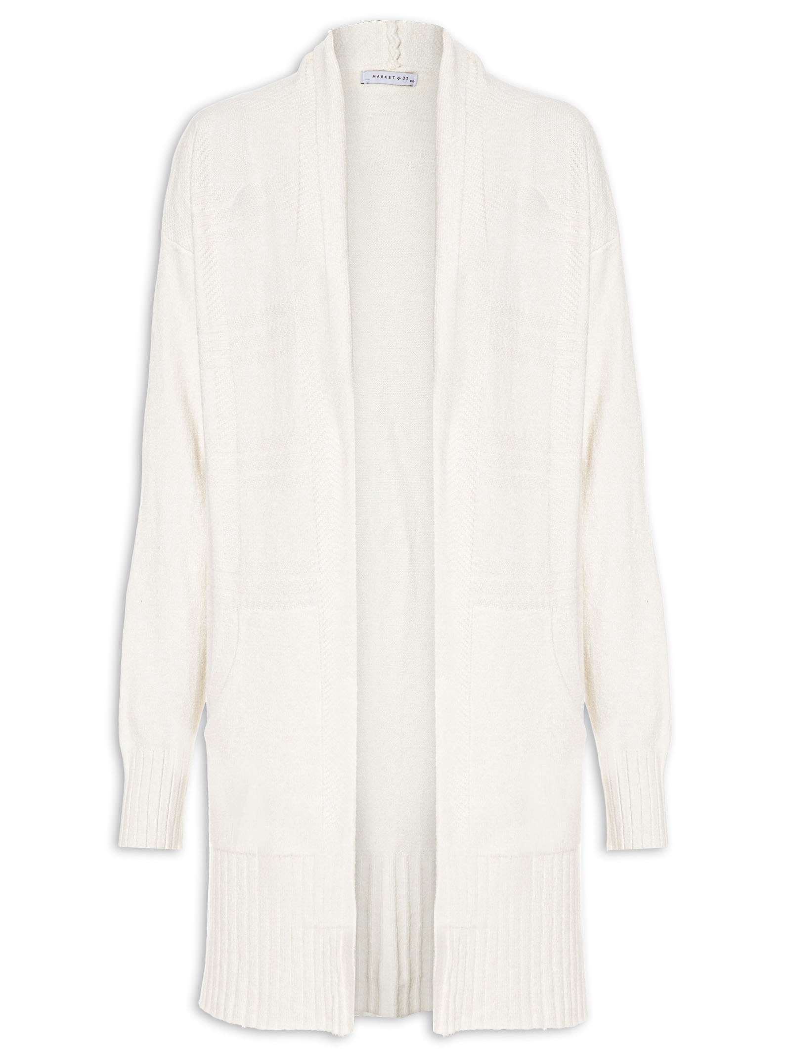 Cardigan Feminino Tricot - Off White - MARKET 33