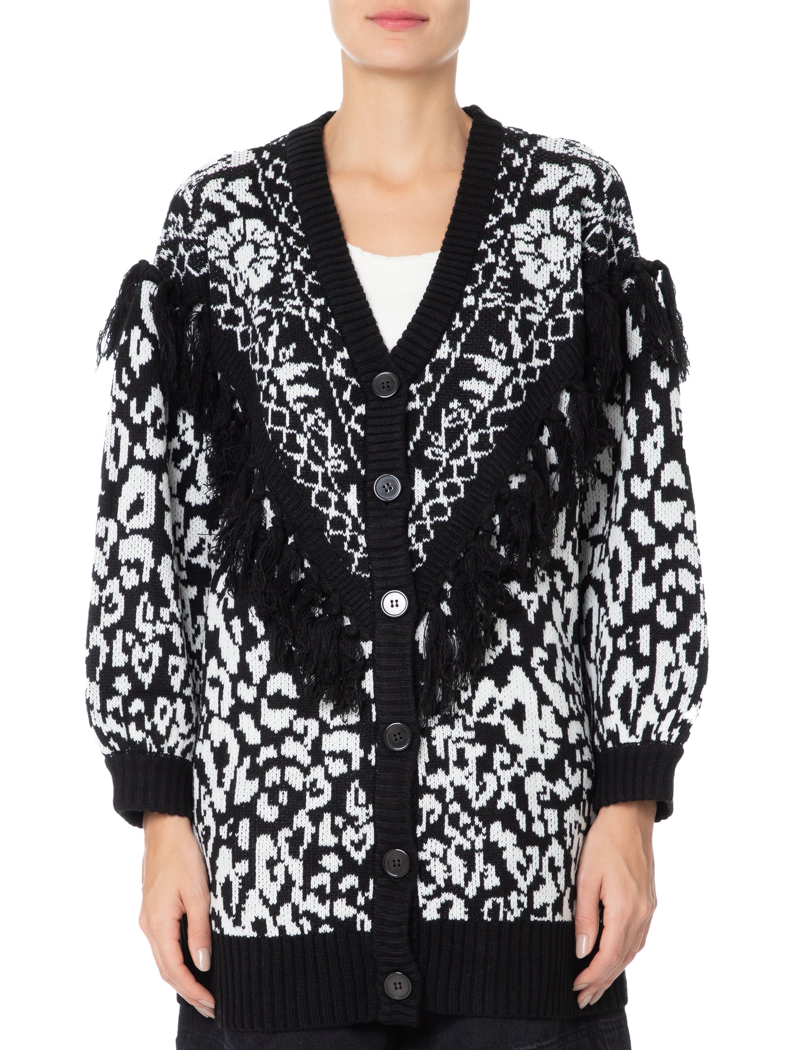 Cardigan Feminino Tricot Onça PB - Farm - Preto