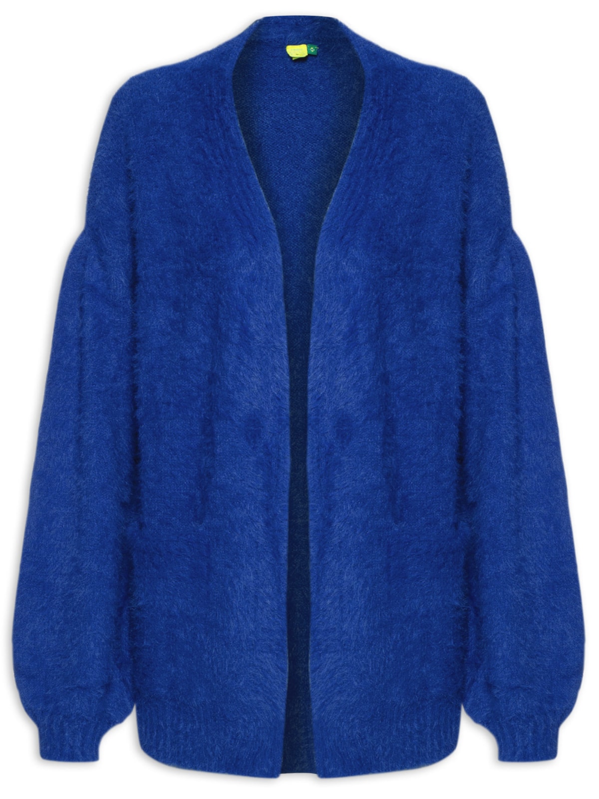 Cardigan Feminino Tricot Pelinho Com Bolso - Azul by FARM