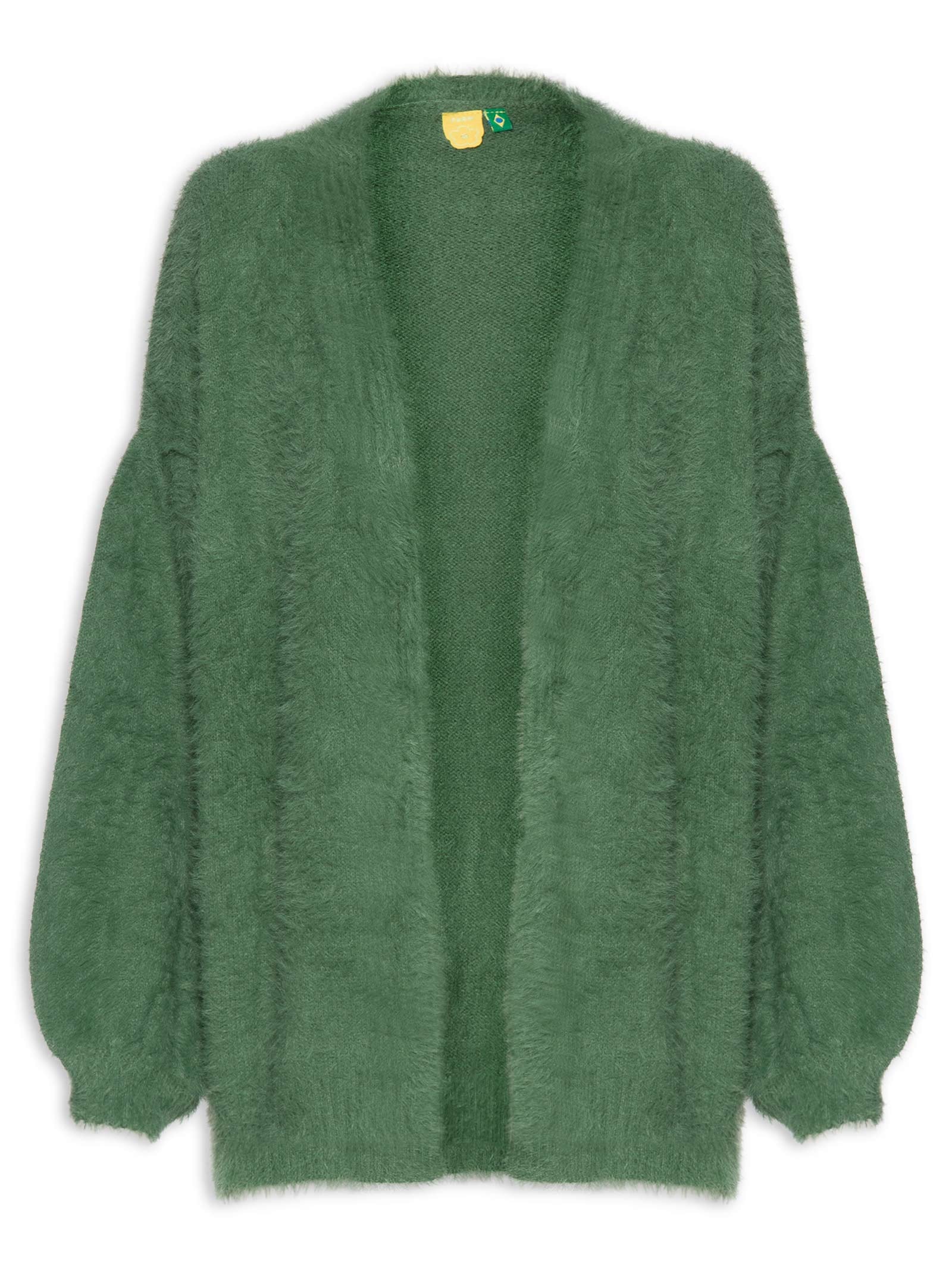 Farm - Cardigan Feminino Tricot Pelinho - Verde