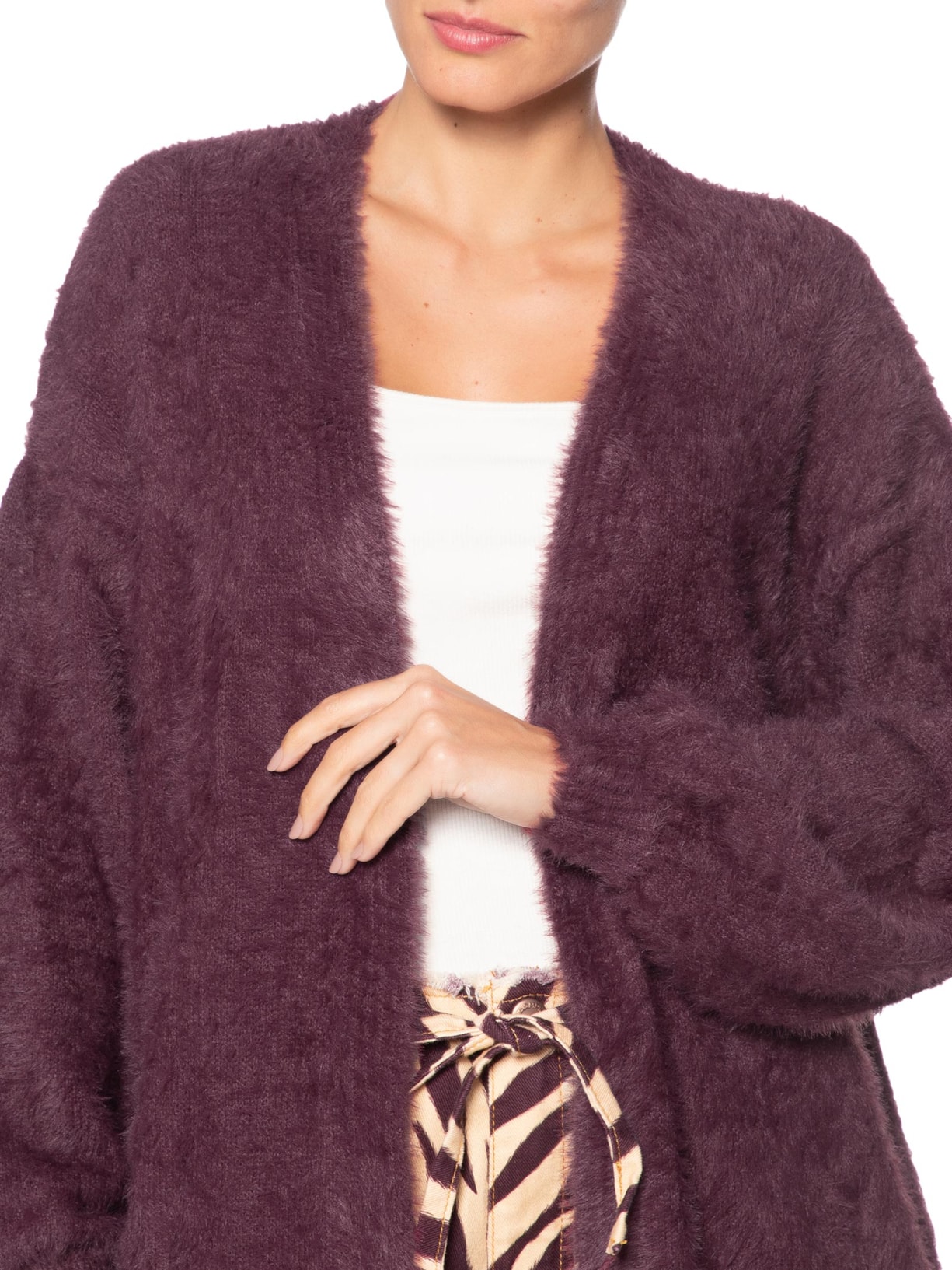 Cardigan Feminino  Tricot Pelinho – Vermelho Farm