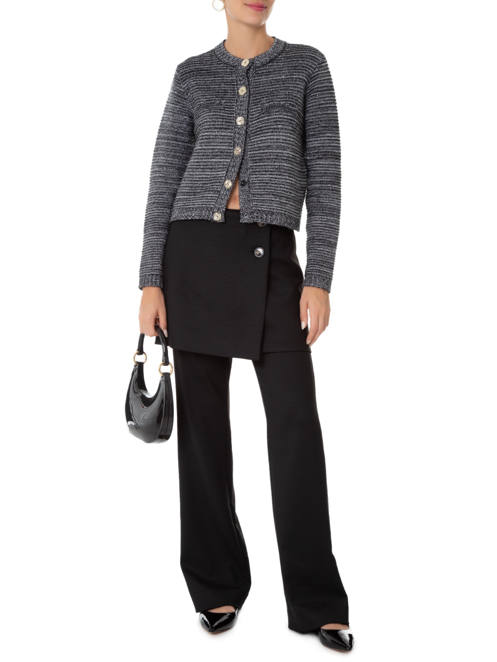 Cardigan Feminino Tweed Tula - Nk - Preto