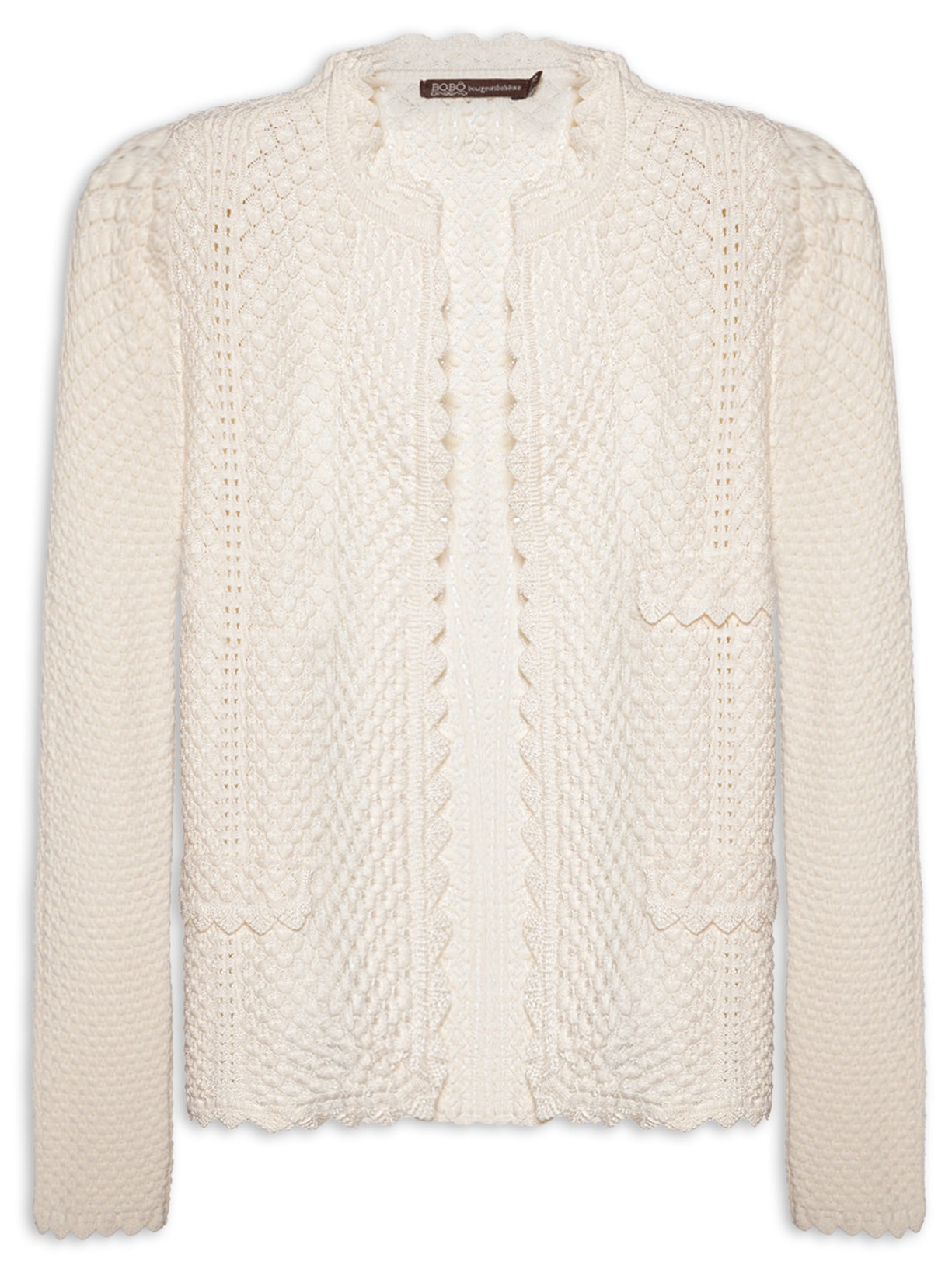 Cardigan Feminino Verena Tricot Branco Bo.bô
