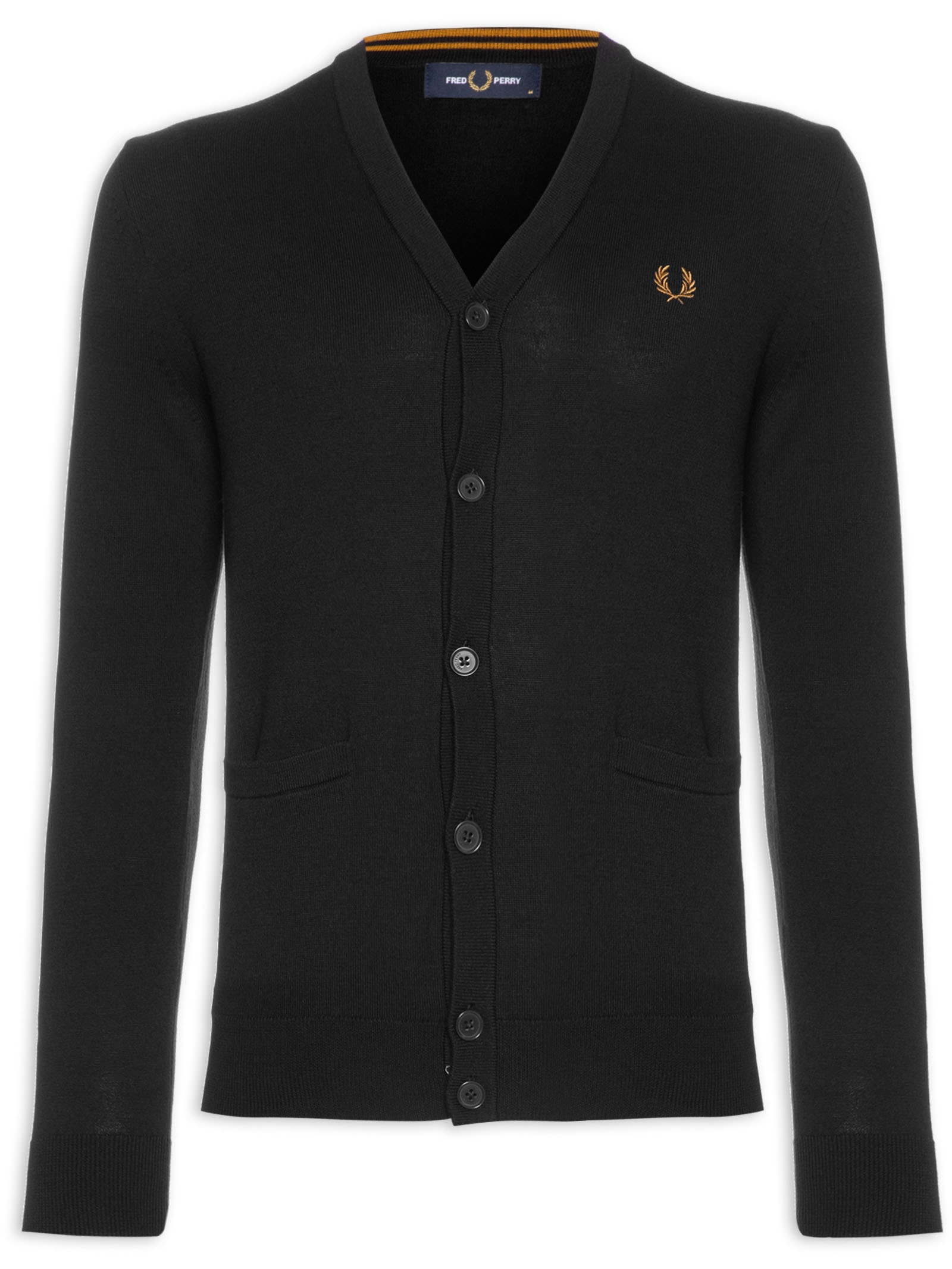 FRED PERRY カーディガン ブラック Fred Perry - Cardigan Masculino Classic - Preto
