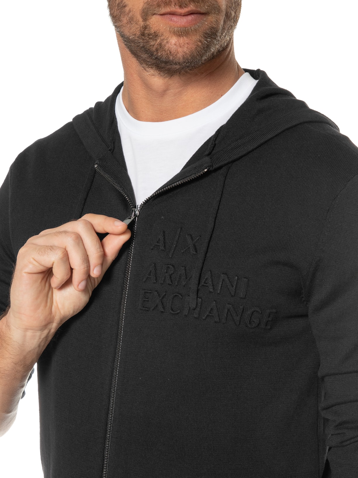 Cardigan Masculino Tricot Preto Armani Exchange