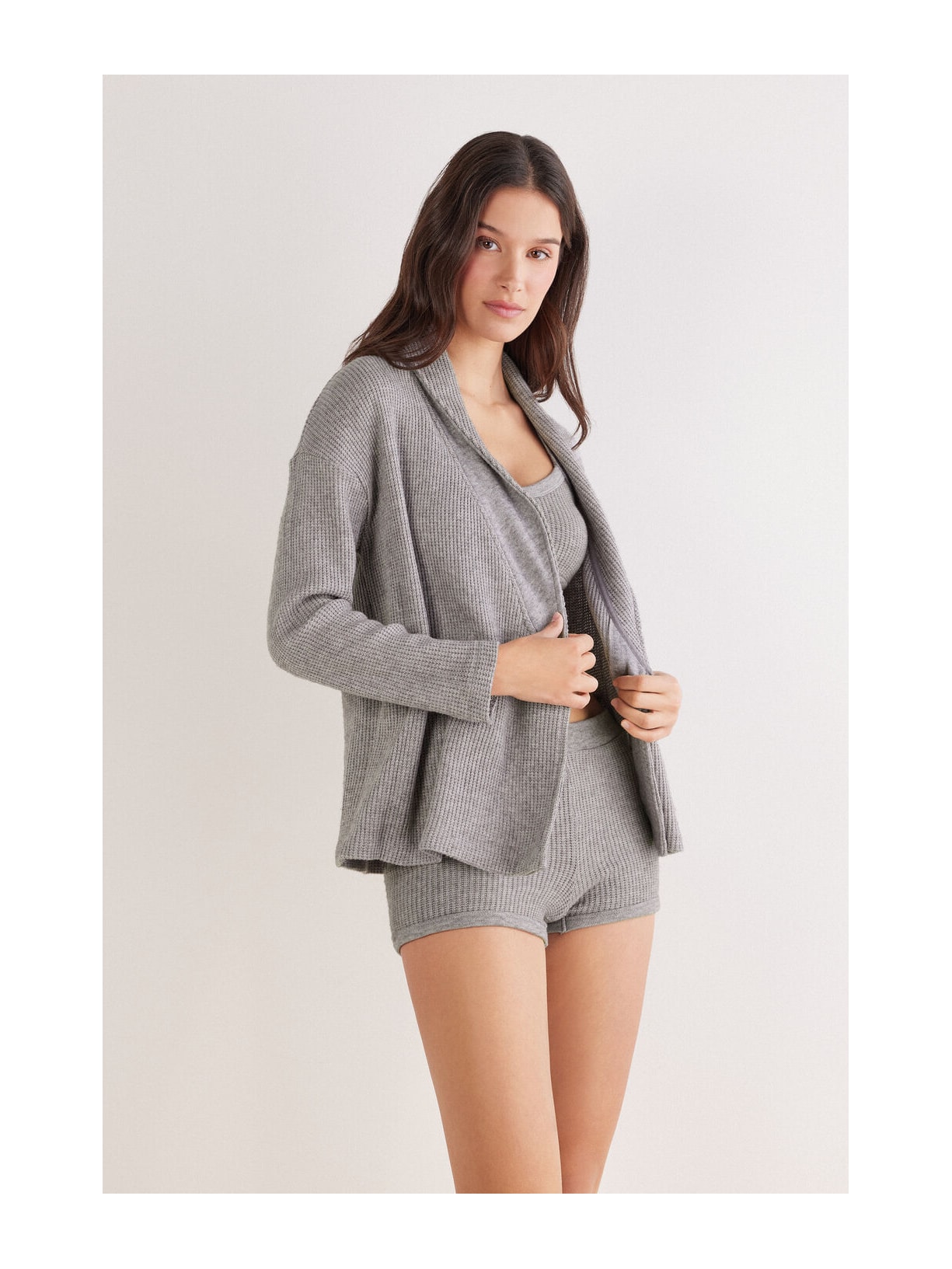 Cardigan Soft Tricot Cinza Intimissimi