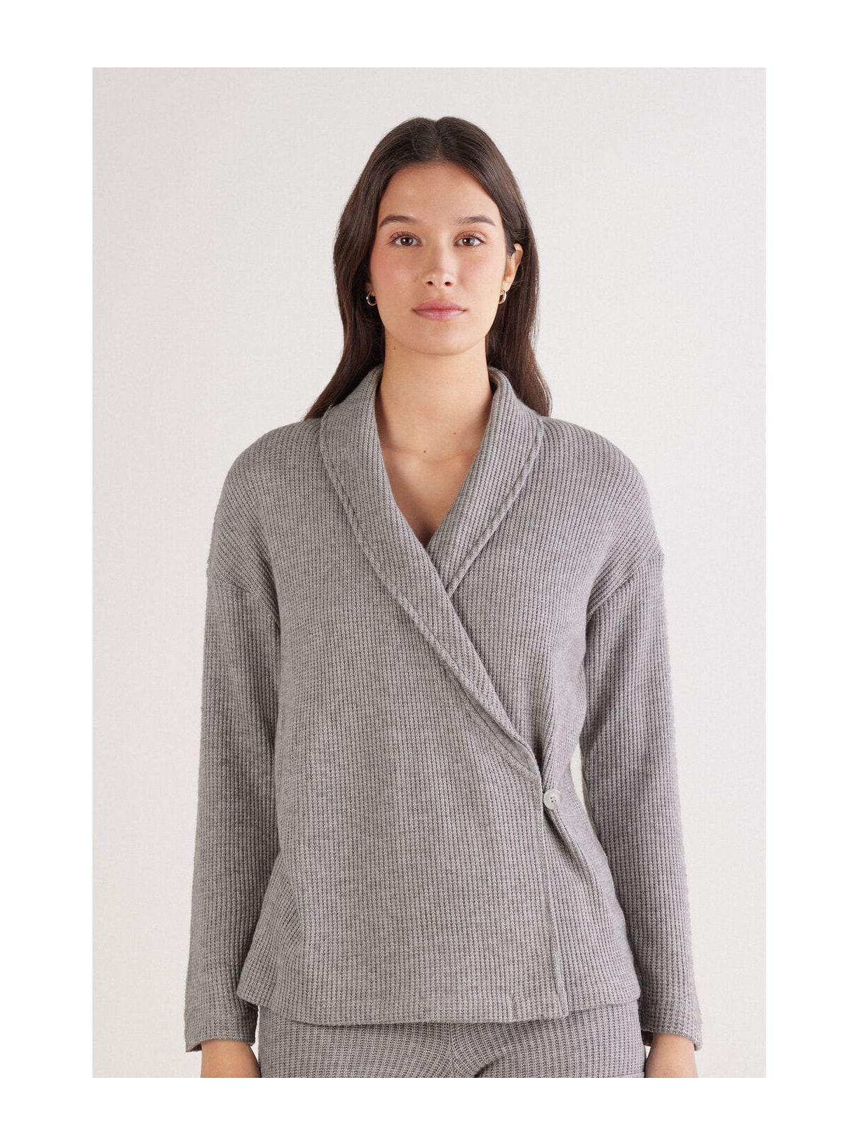 Cardigan Soft Tricot Cinza Intimissimi