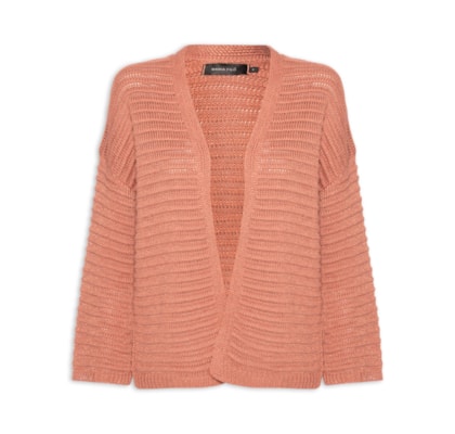 Cardigan Tricot Feminino Amplo - Rosa