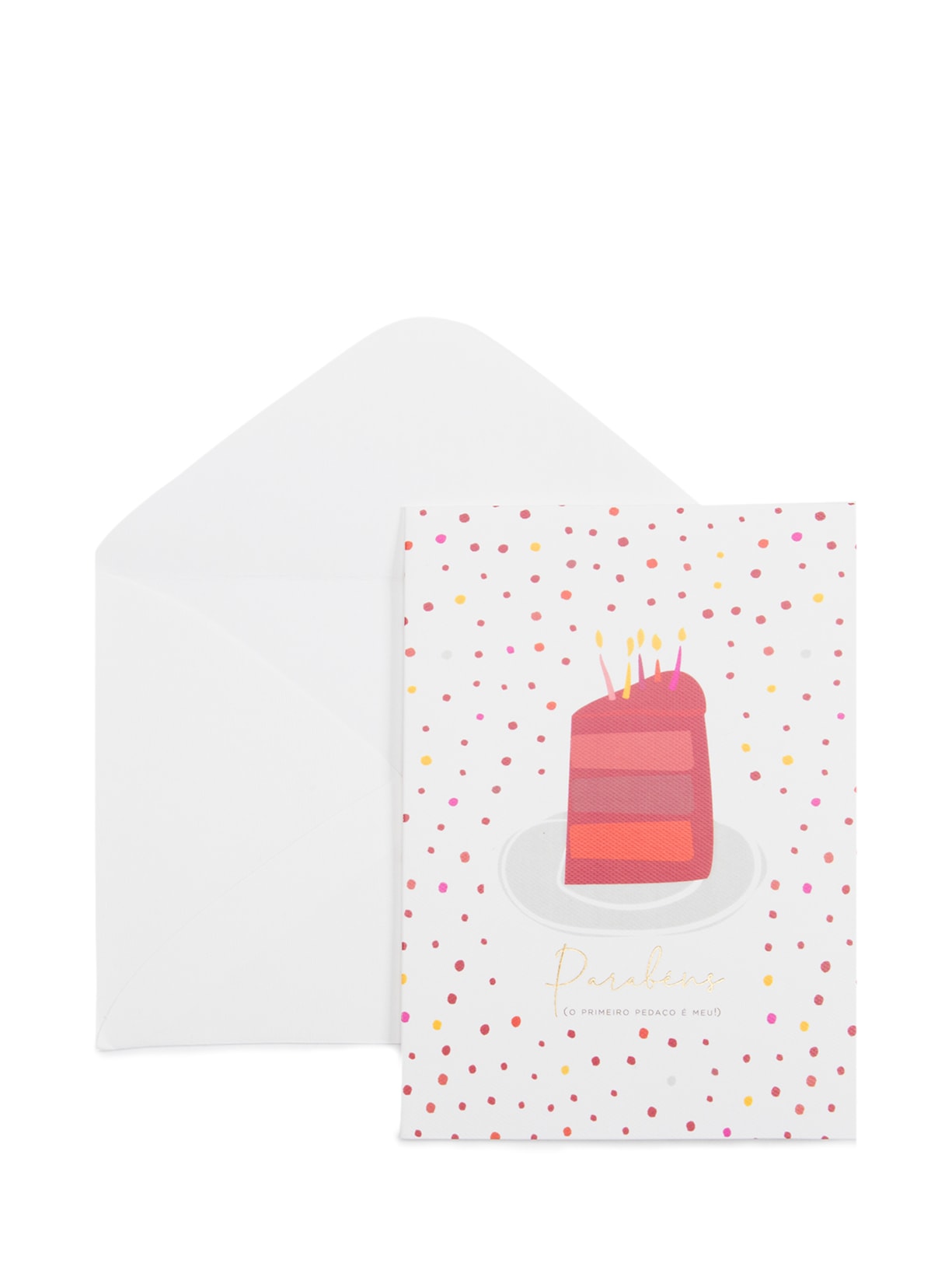 Cartão Parabéns Poá 1 Unidade - Branco