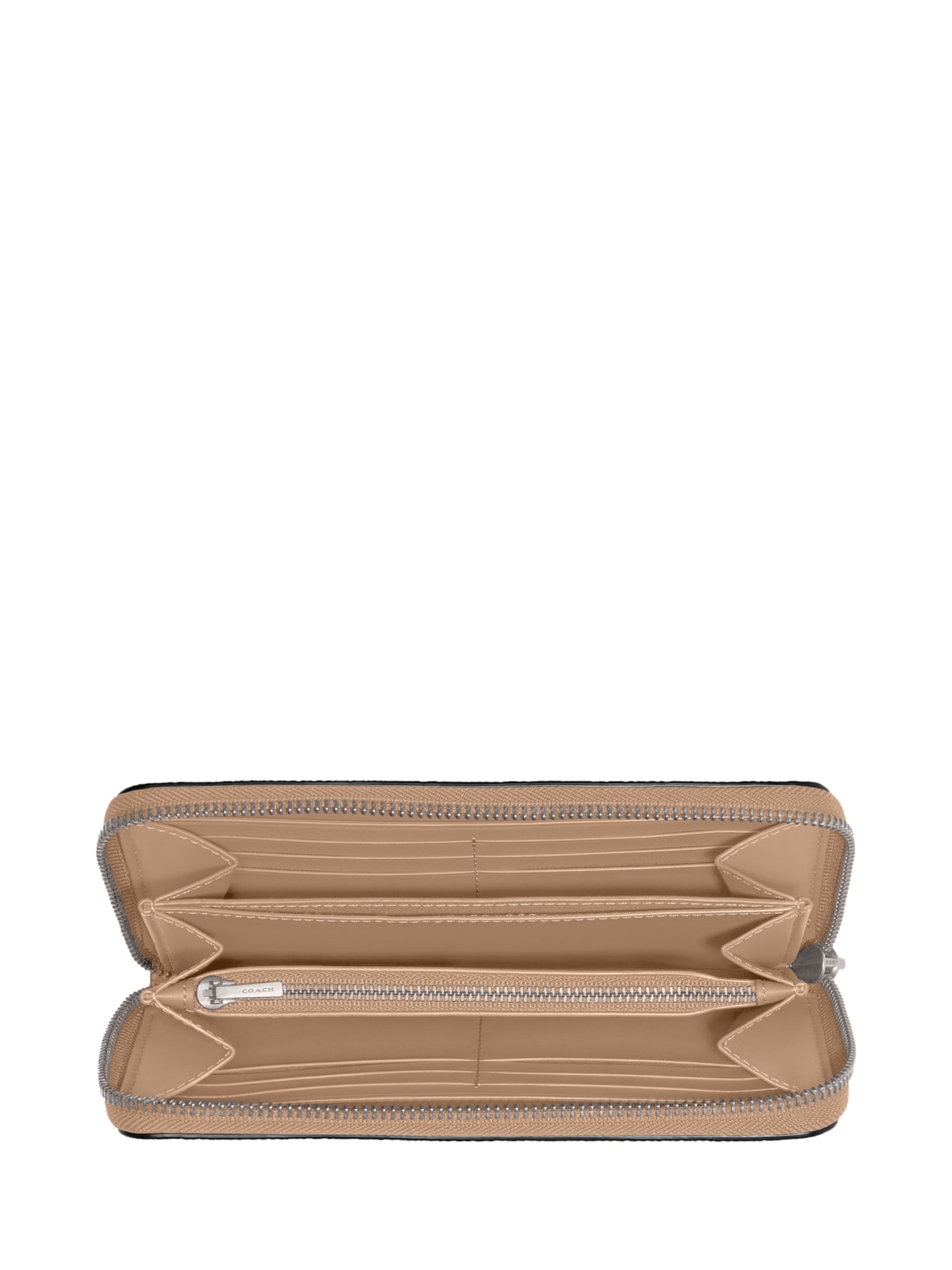 Carteira Feminina Accordion Zip Bege Coach