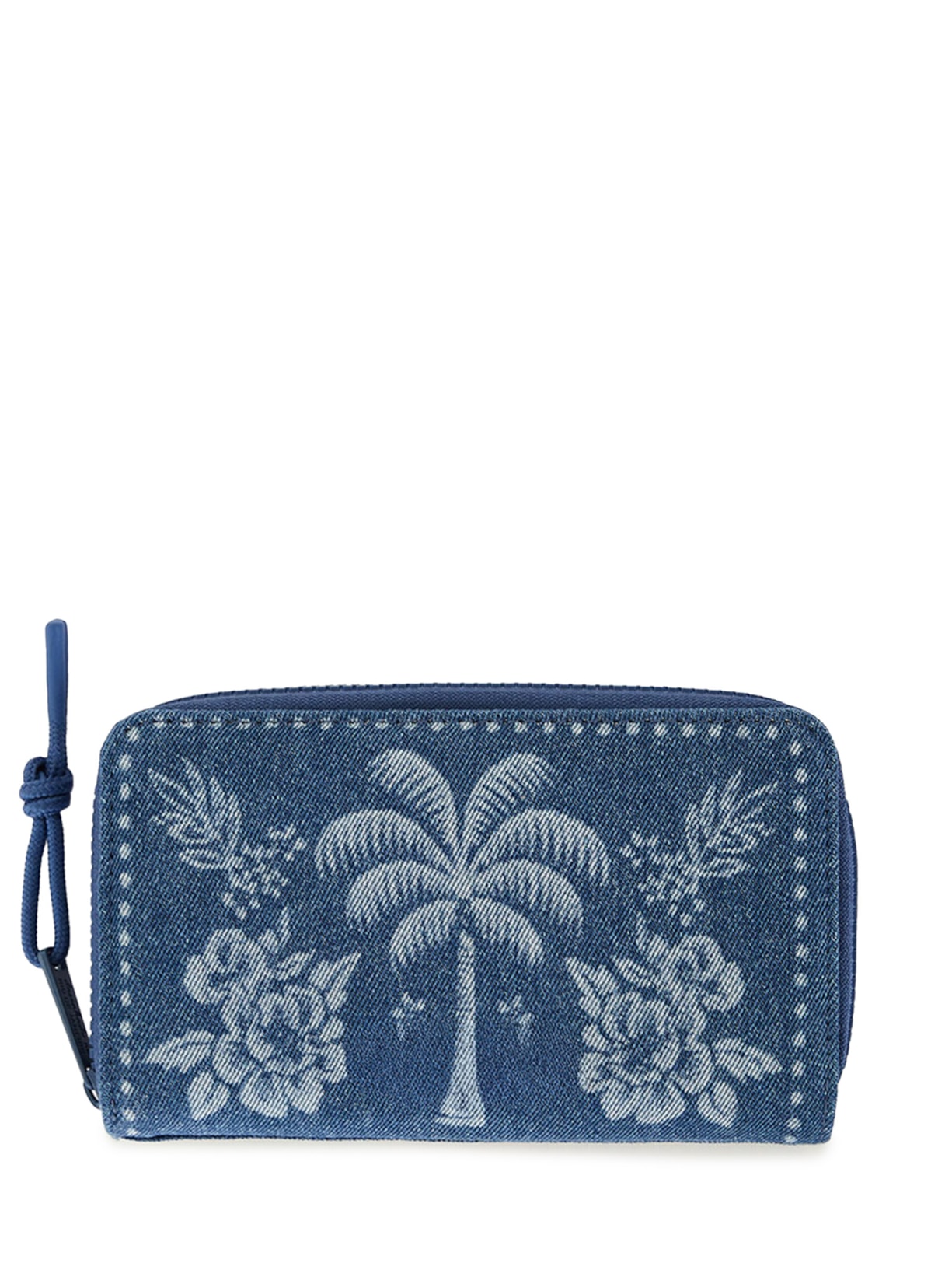 Carteira Feminina Astral Tapeçaria Tropical Lenço Azul Farm Etc