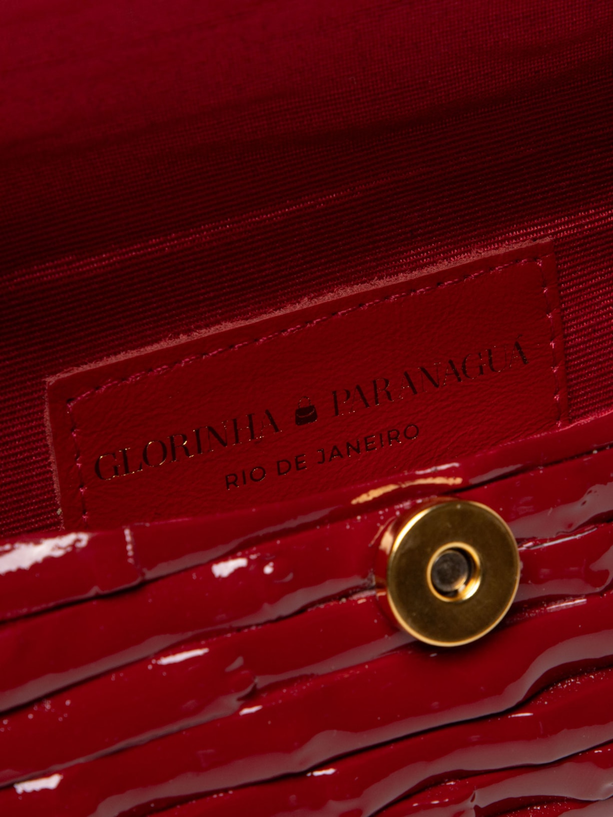 Carteira Feminina Bambu Lacca Vermelho Glorinha Paranaguá