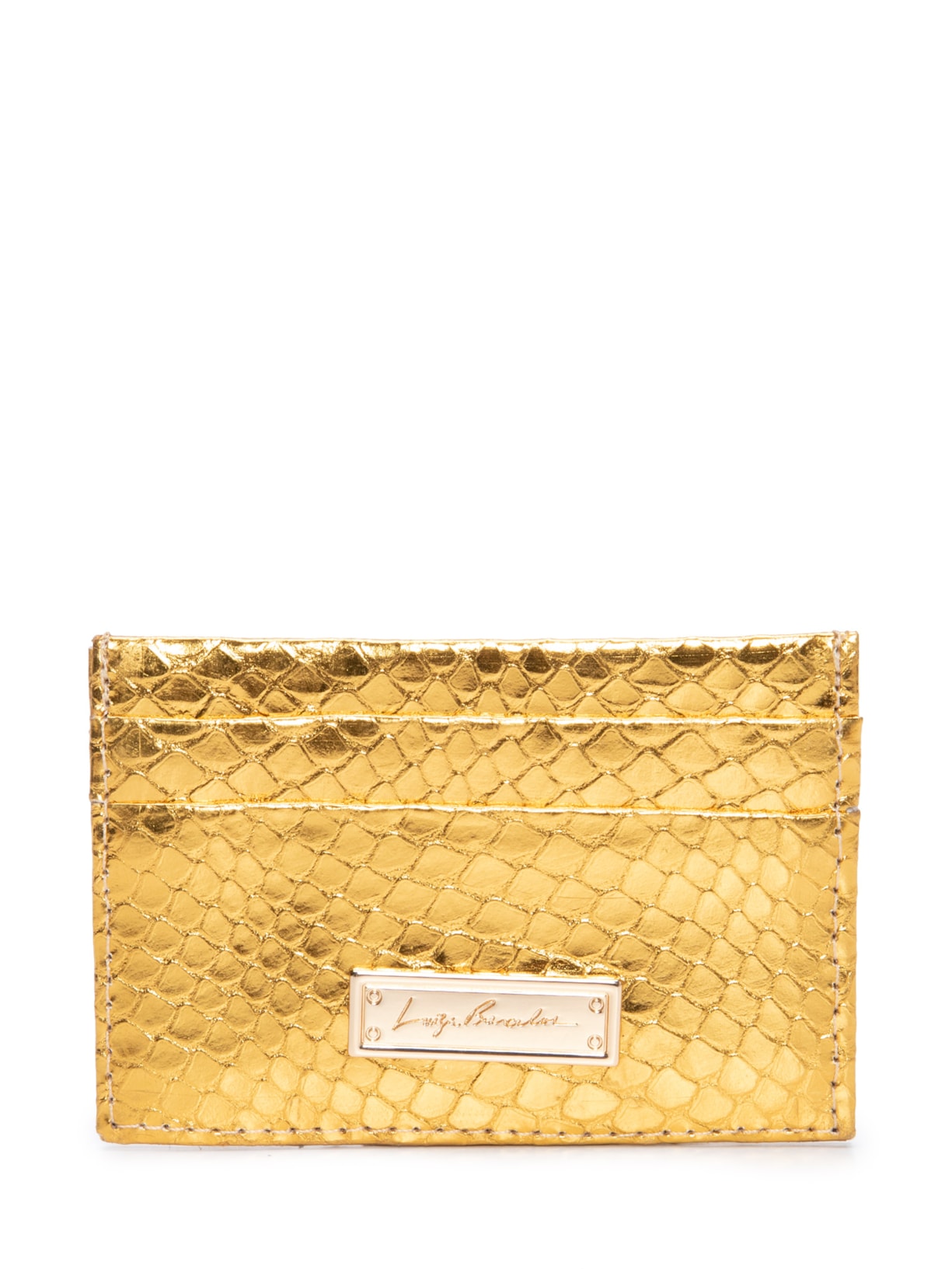 Carteira Feminina Cobra Metal - Dourado