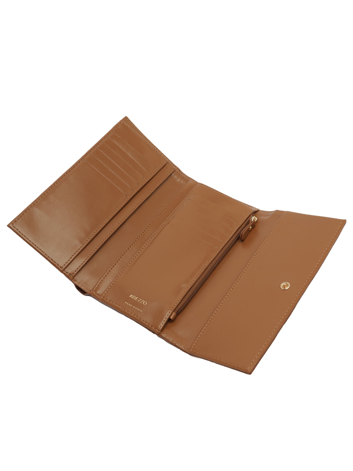 Carteira Feminina Couro Aged Grande Marrom Arezzo