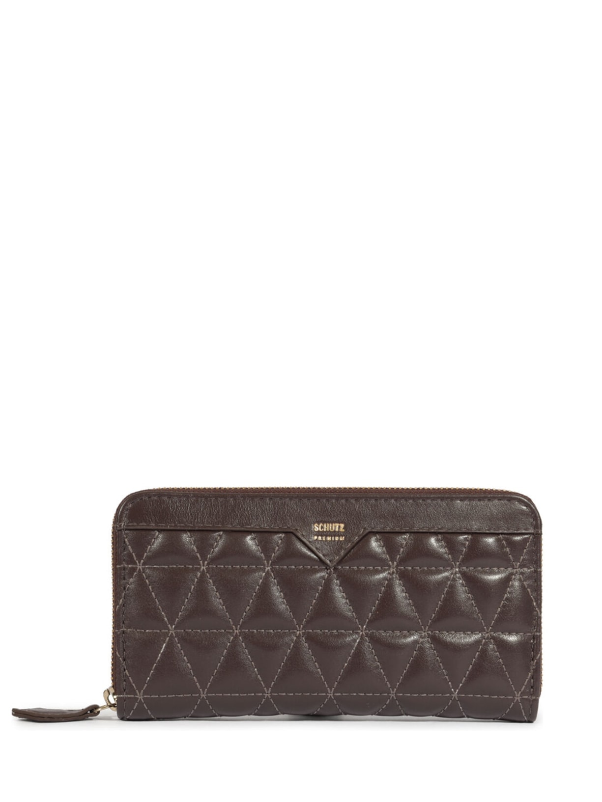 Carteira Feminina Grande 944 Matelassê Couro - Marrom