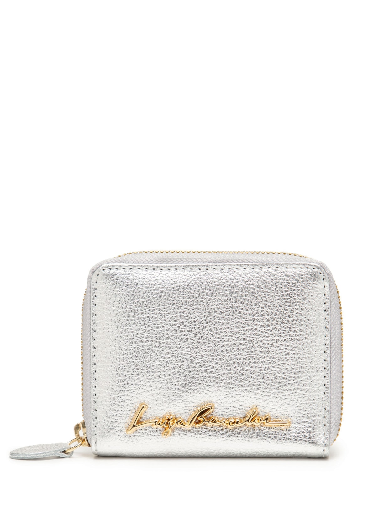 Carteira Feminina Porta-Cartões Em Couro - Prata