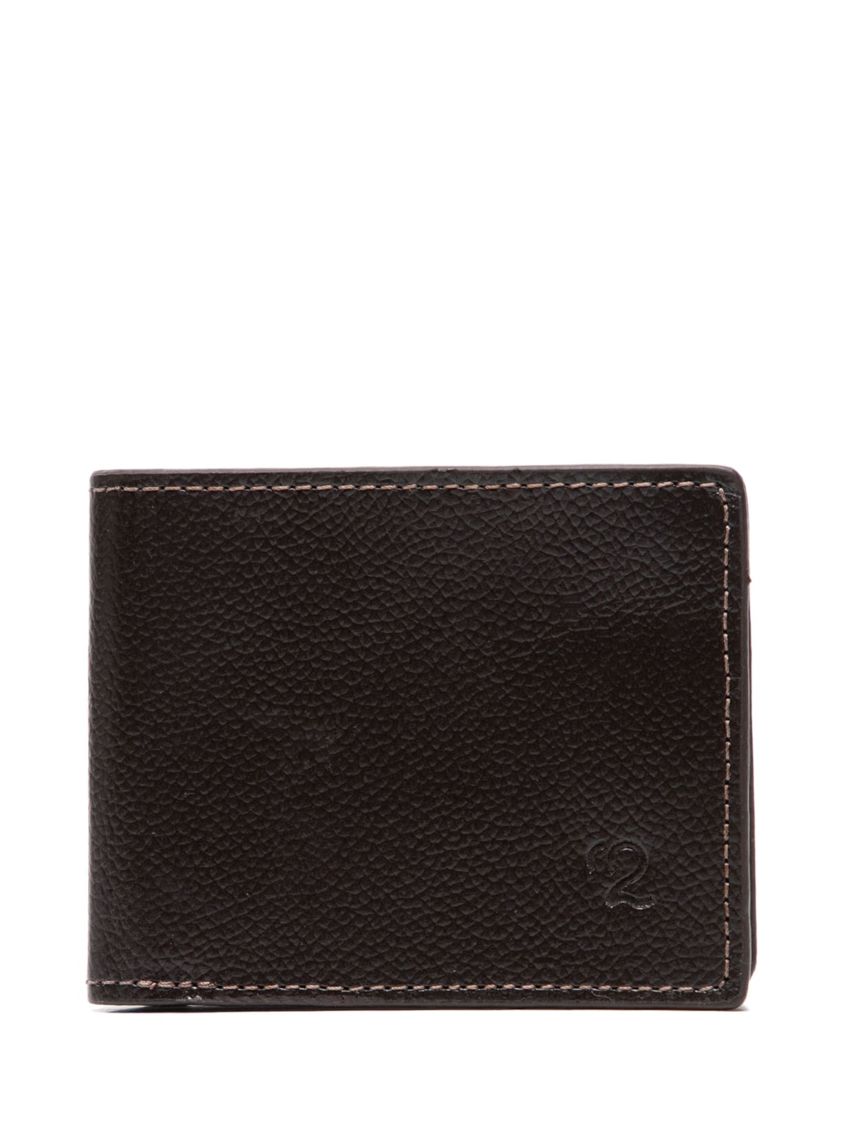 Carteira Masculina Básica Em Couro - Marrom