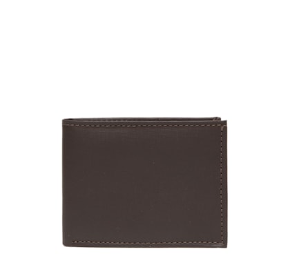 Carteira Masculina com Textura em Couro - Marrom