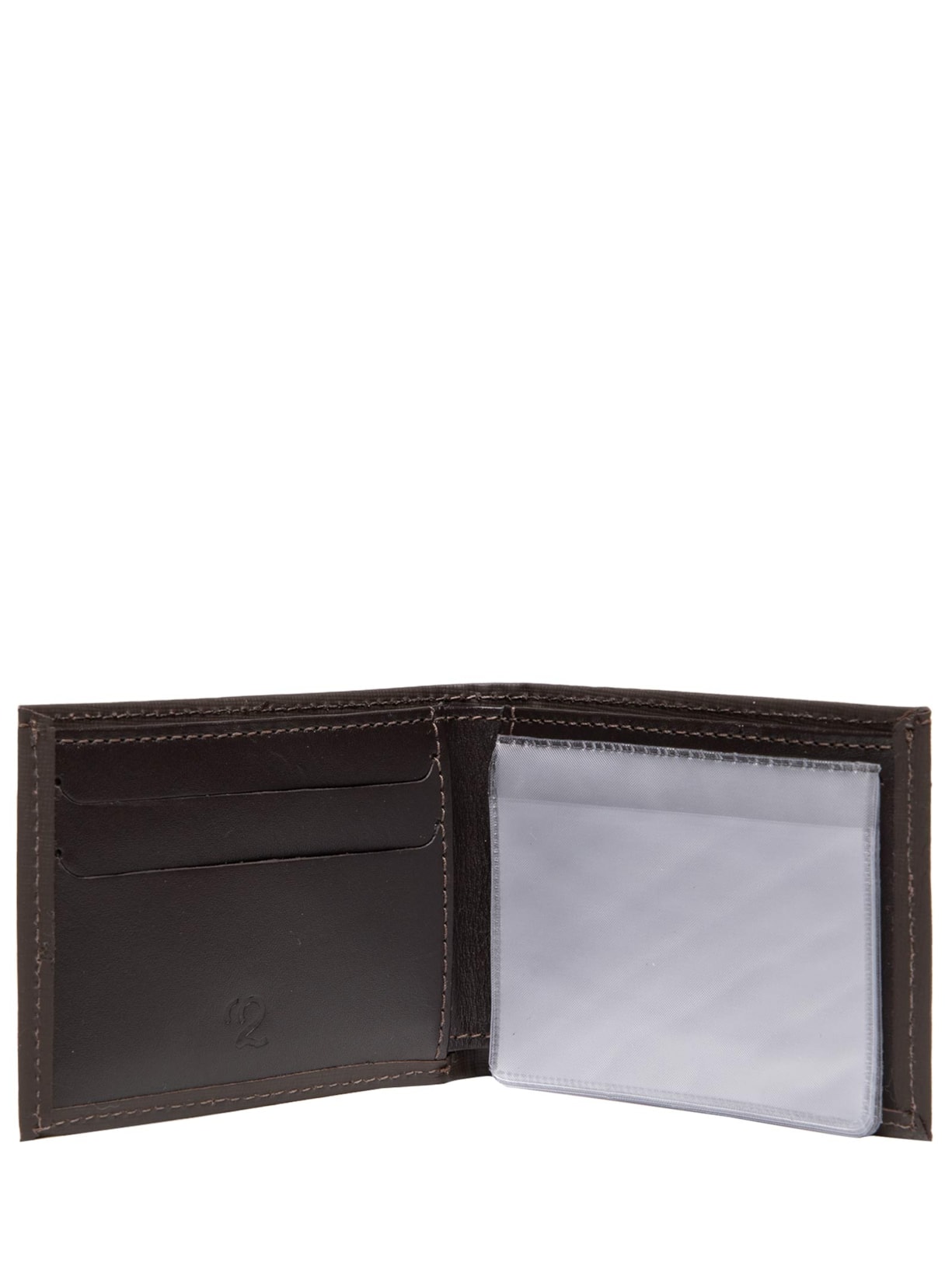 Carteira Masculina com Textura em Couro Marrom '2 Essential