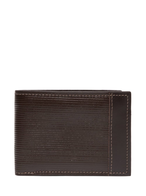 Carteira Masculina com Textura em Couro - Marrom