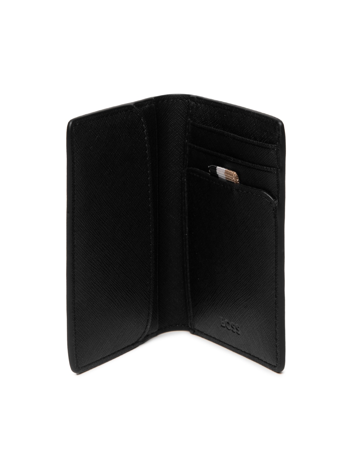 Carteira Masculina Couro Preto Boss