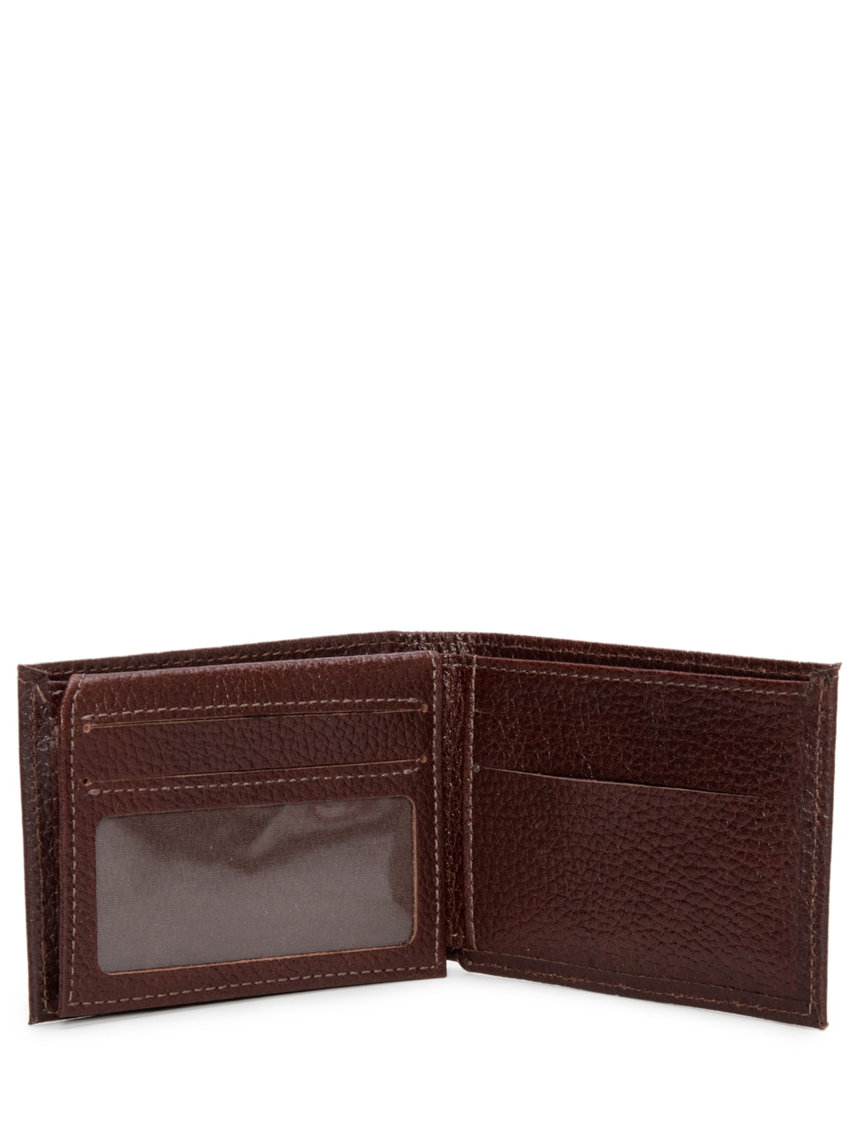 Carteira Masculina Couro Texturizado Marrom '2 Essential